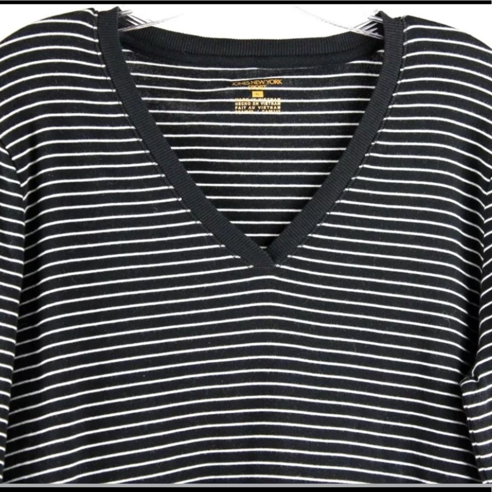 Jones New York Sport Knit Top 3/4 Sleeve XL L29 - Picture 2 of 4
